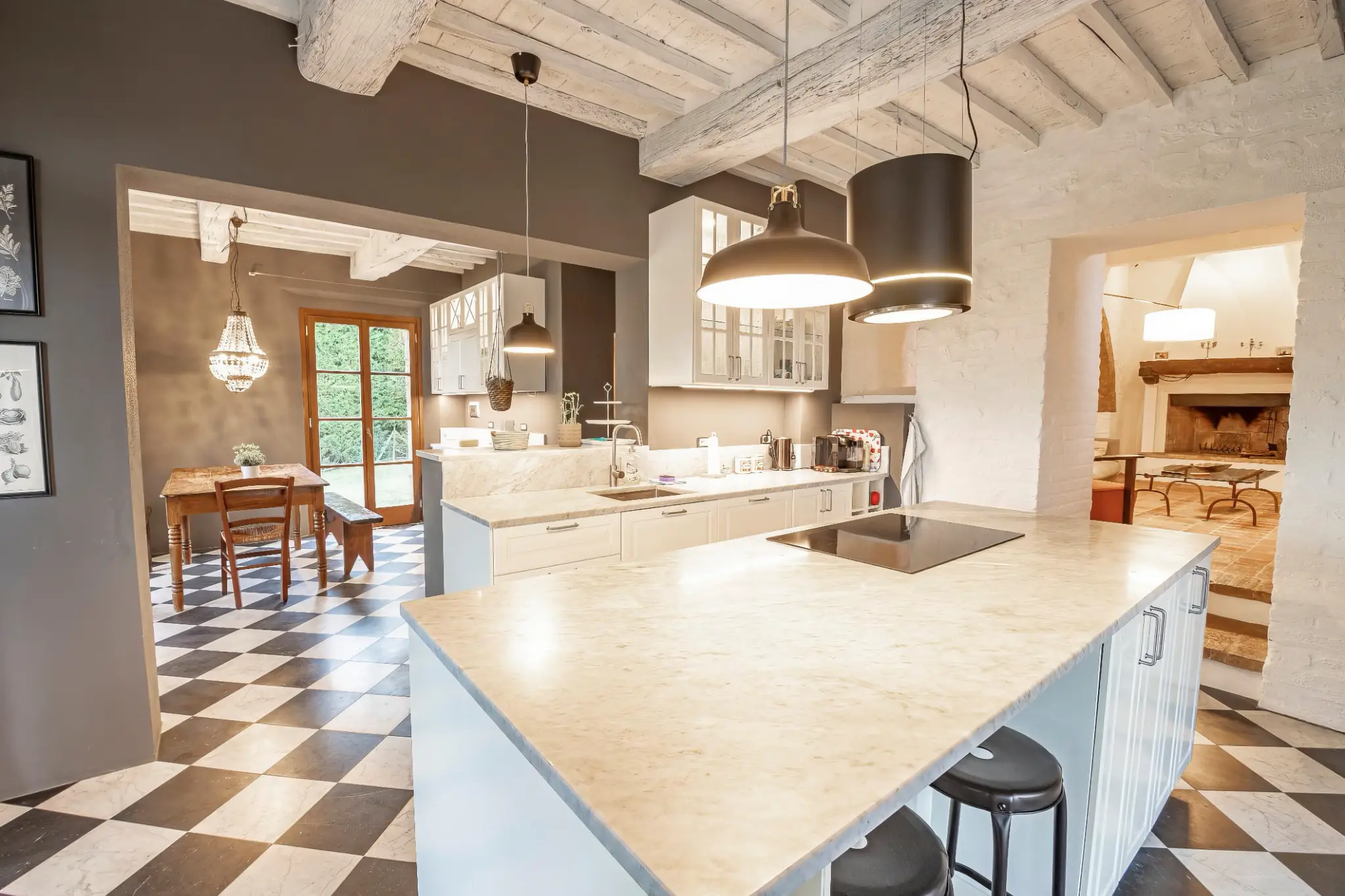 Cucina del casale a Torrita di Siena