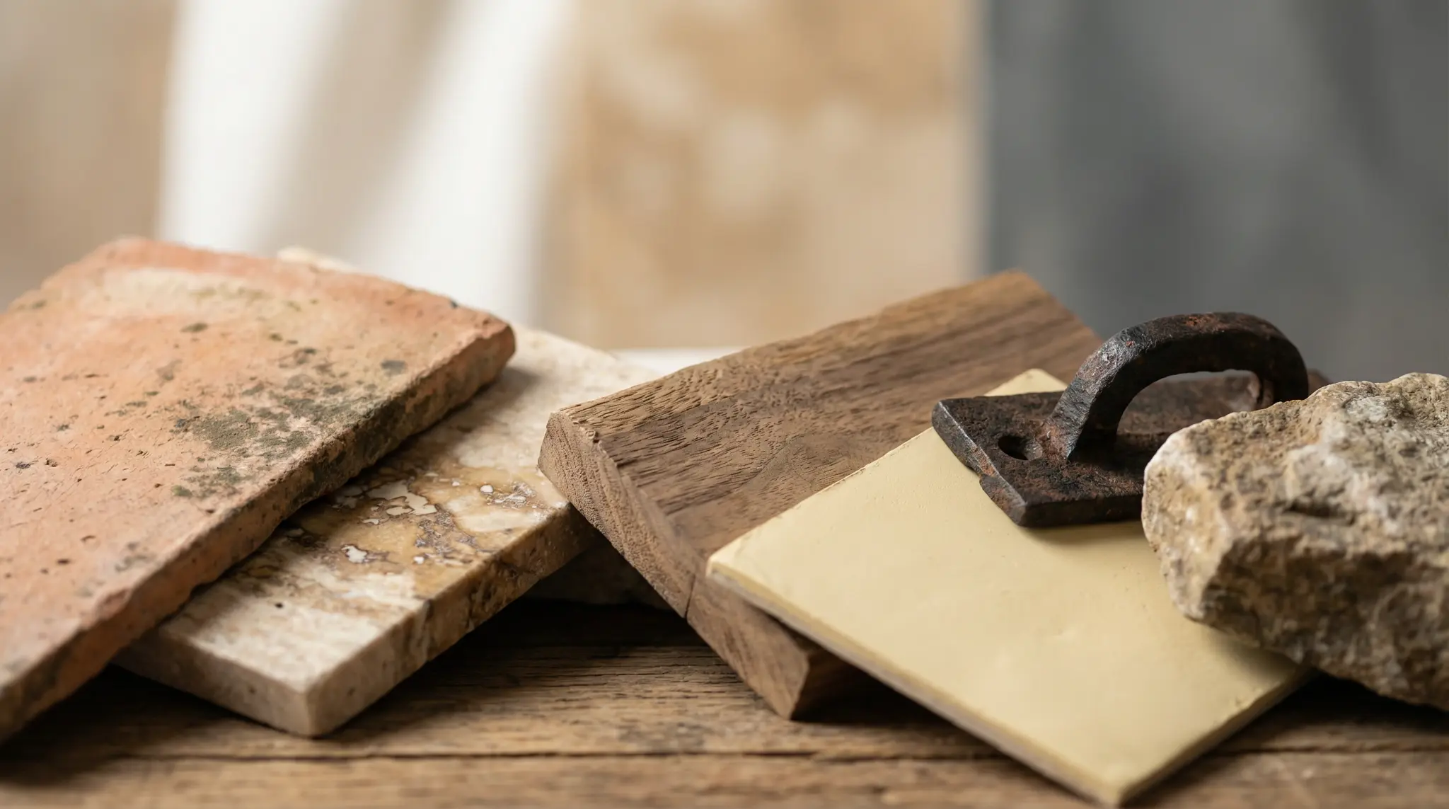 Campioni di materiali e finiture per interni